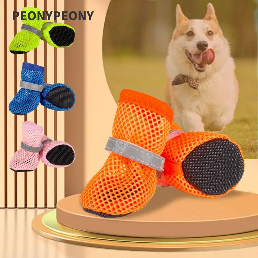 PEONY Pet Boots Sapatos Meias , Azul Verde Rosa Pano Borracha Gatos Cães De , Antiderrapantes