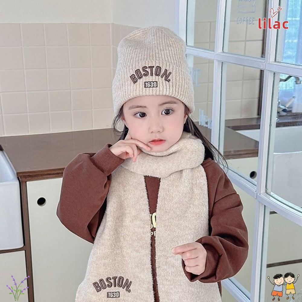Boné Pulôver LILAC , Conjunto De Chapéu De Cachecol À Prova De Vento Bordado BOSTON , Aquecedor De Pescoço Quente Frio P