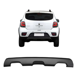 Aplique Parachoque Traseiro Sandero Stepway 2015 16 17 Preto
