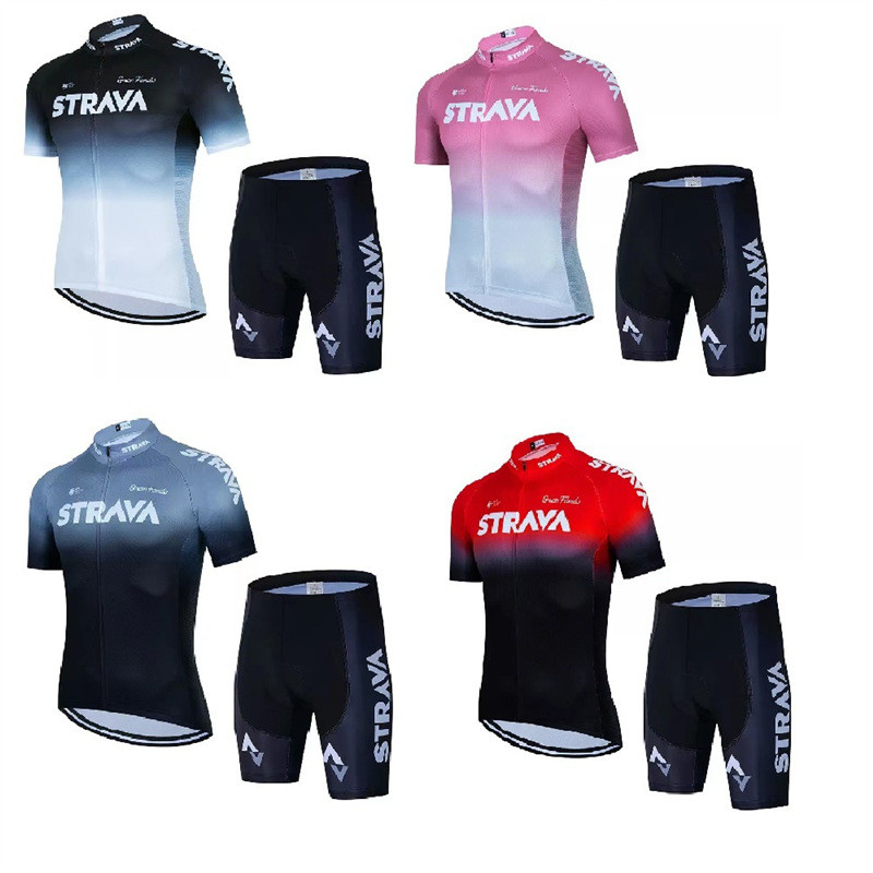 12201 STRAVA Camisa de ciclismo para bicicleta ao ar livre Homens Mulheres de manga curta Road Mountain Bike Ciclismo Eq