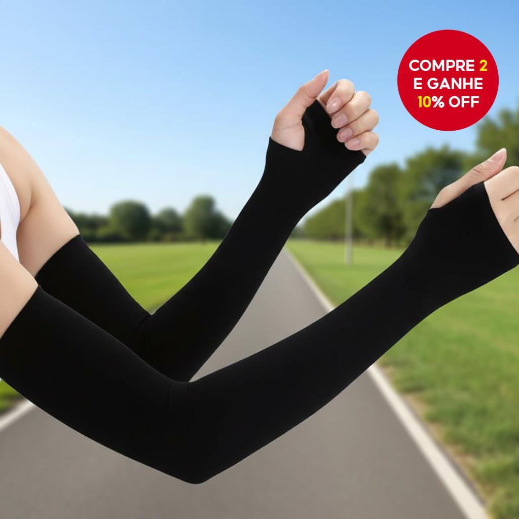  Mangas de Proteção Solar para Mulheres: Design Elástico com Dedos para Esportes ao Ar Livre Frescos