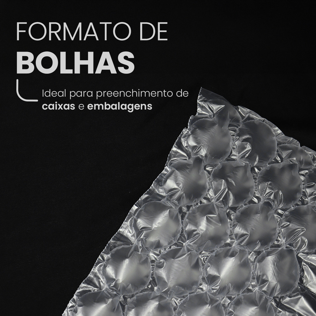 Bobina Filme Manta de Ar Colmeia 40cm x 300m Refil Para Embalagem Proteção Antimpacto Nimor · foto 2