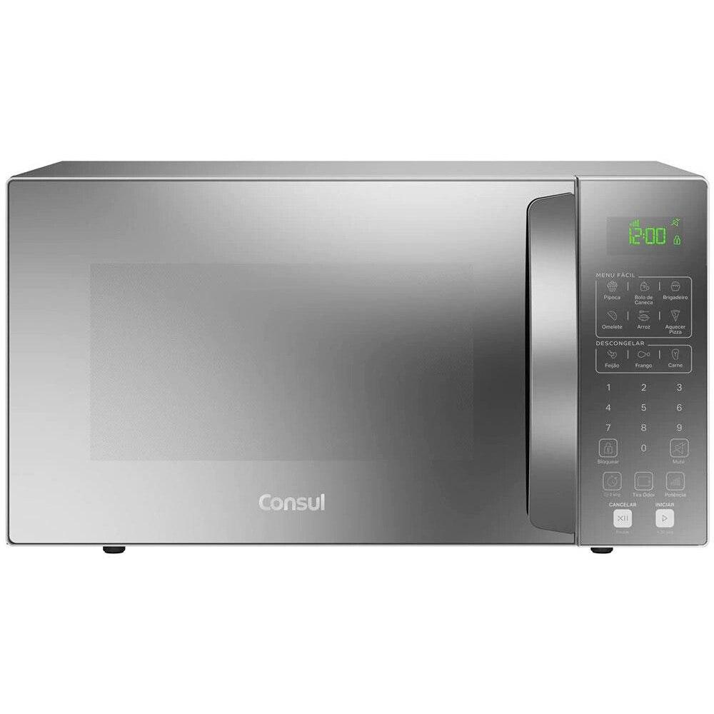 Micro-ondas Consul 32 Litros CMS46AR Cor Cinza Espelhado com Menu Fácil, 220 Volts