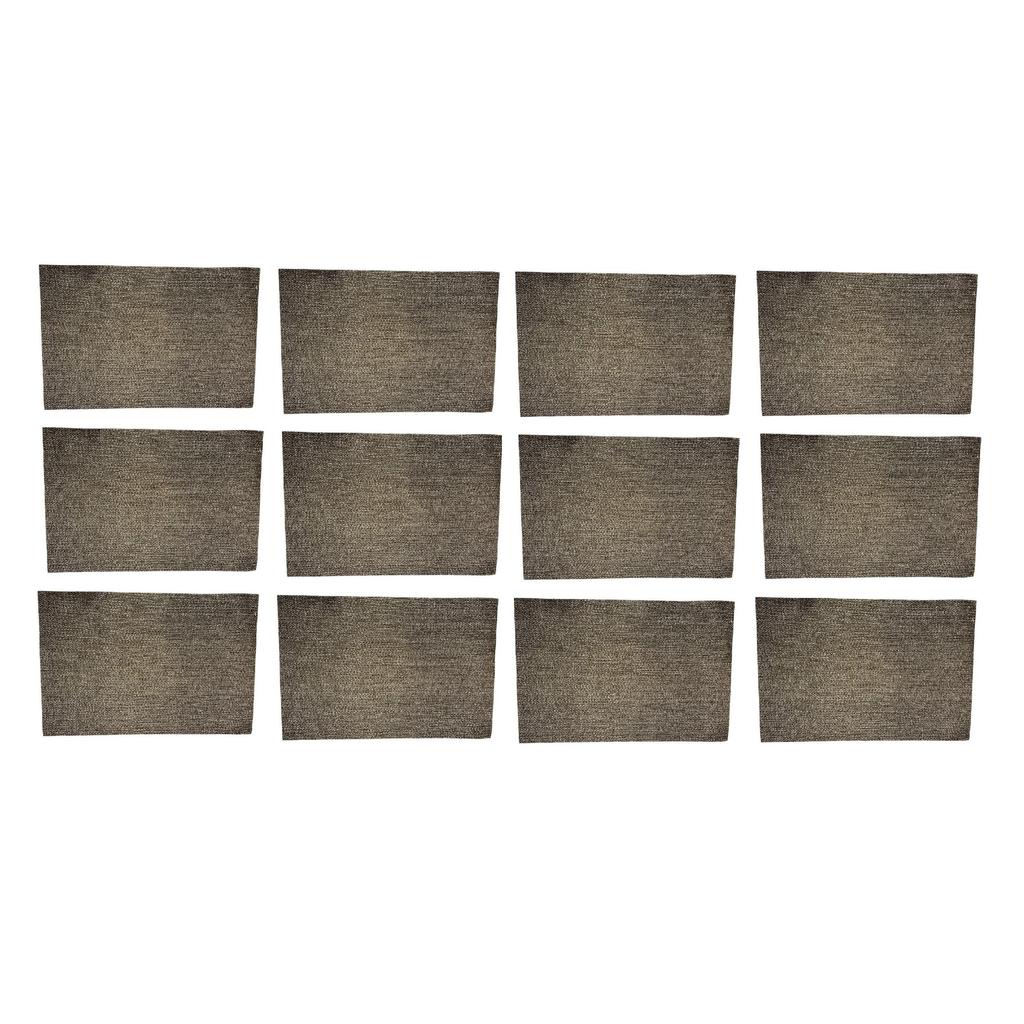Jogo 12 Lugares Americano Pvc Palace Marrom Mesa Posta Lyor