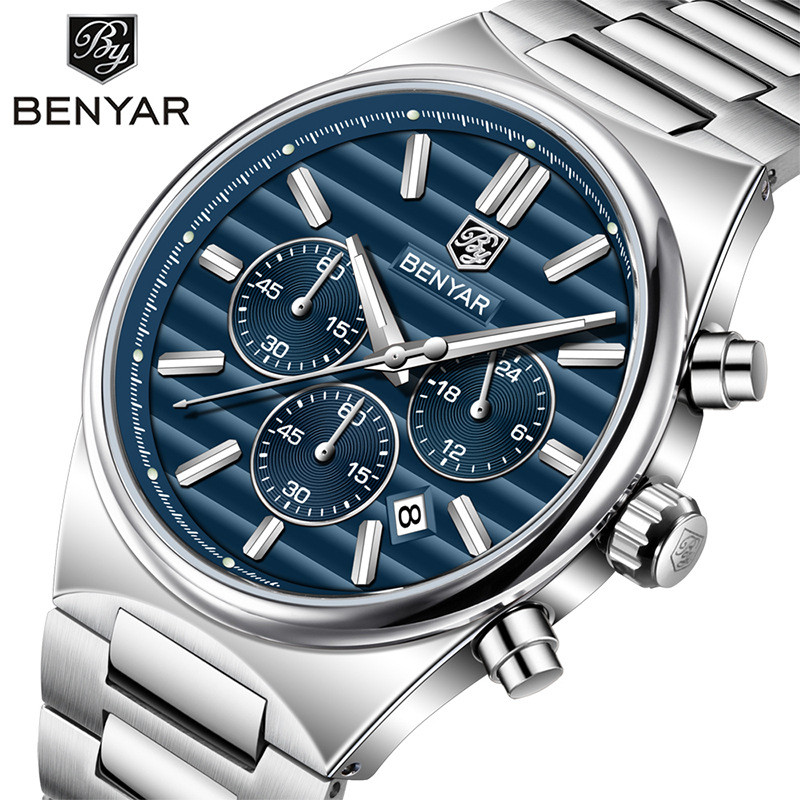 BENYAR BENYAR Relógio de quartzo masculino de venda quente moda simples à prova d'água relógio de pulso luminoso BY-5214
