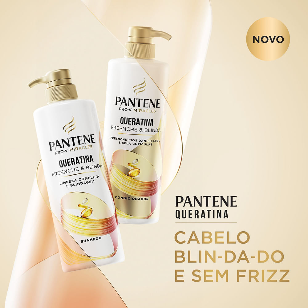 Detalhes do Condicionador Pantene Queratina Preenche E Blinda 510ML