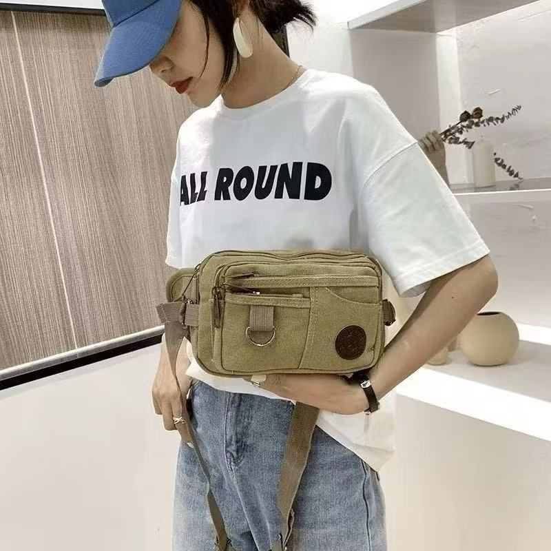 Pochete Masculina Reforçada Bolsa Cintura De Lona Multiuso codigo:355