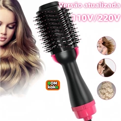 220V/110V Escova Secadora Alisador Elétrica Quente Cabelo,Com 3 Em1 Hair Styler