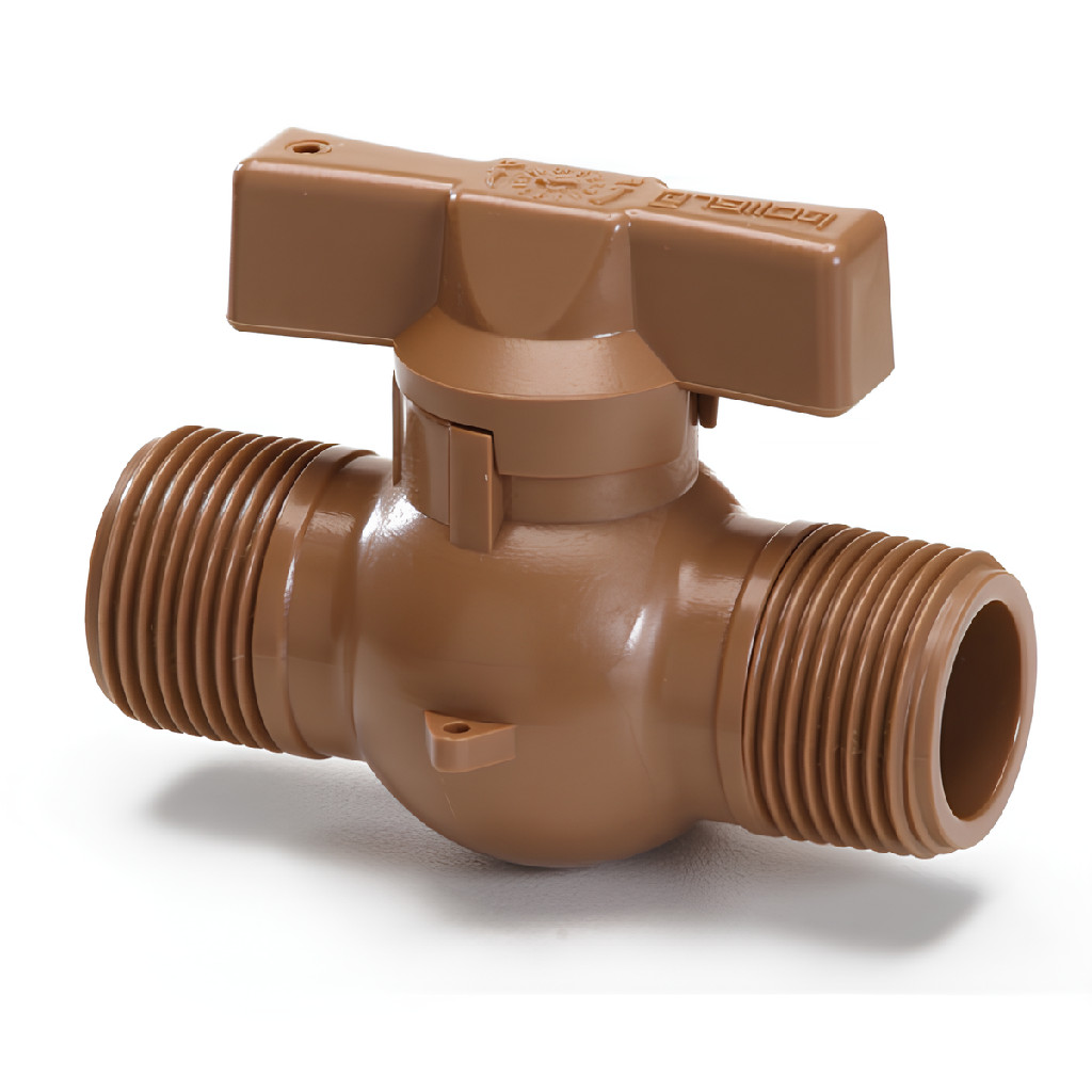 Registro Marrom Esfera Pvc Re-re C/manopla 3/4