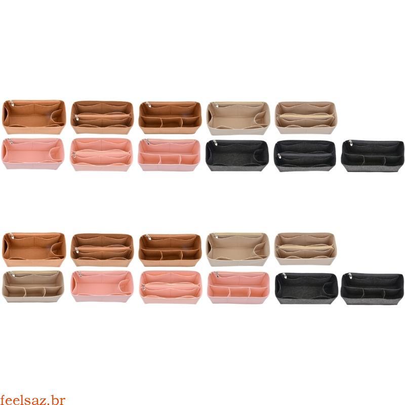 feelsaz Organizadores Bolsa Feltro Inserir Organizador Armazenamento Vários Bolsos Para
