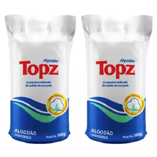 Algodão Hidrófilo Topz 500g KIT COM 2 UNIDADES em Oferta na Shopee