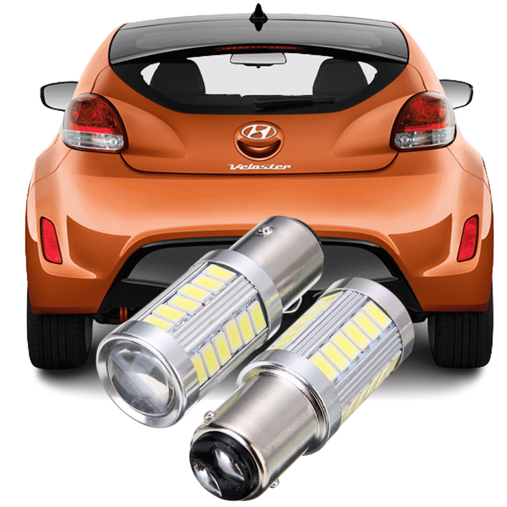 Kit Lampadas Ultra LED Premium Luz de Freio Hyundai Veloster 2 Polos 33 Leds P21/5W