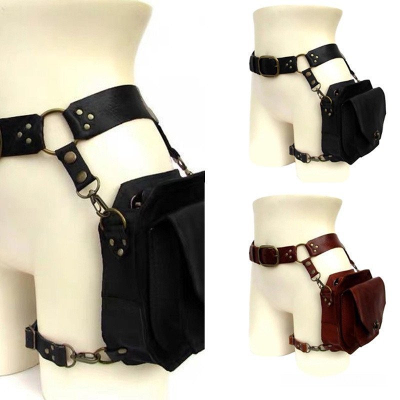 Bolsa de Perna Medieval, Bolsa de Cintura Steampunk, Bolsa de Quadril, Bolsa de Motocicleta