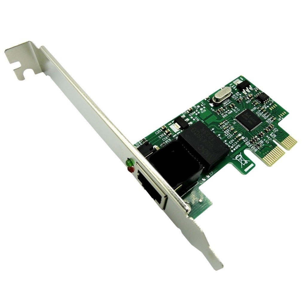 Placa de Rede PCI-E Gigabit 100/1000Mbps | Low Profile | Compatível Windows/Linux