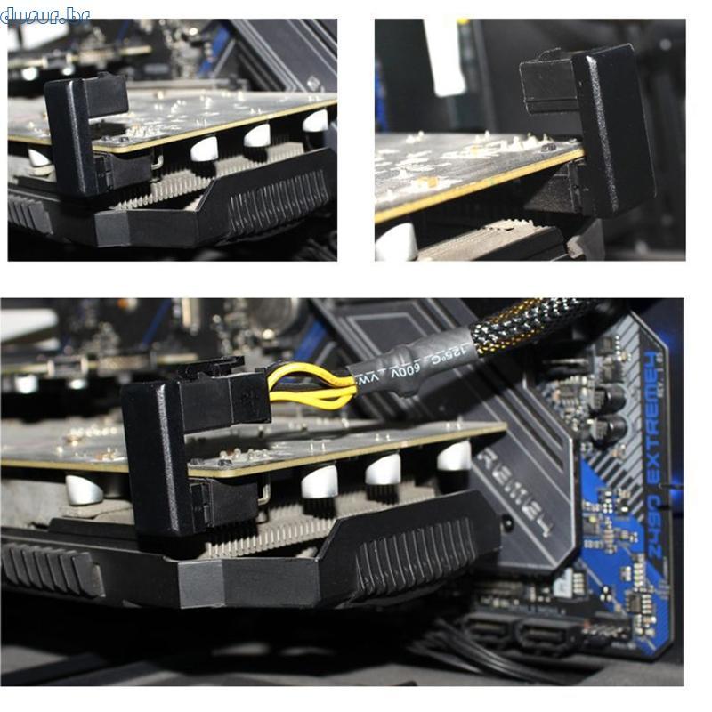 dusur9 1 Peça GPU VGA PCIe 8 Pinos 6 Ângulo 180 Graus Para Fêmea Adaptador Alimentação Placa Gráfica Desk