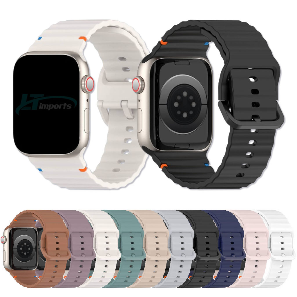 Pulseira Ondulada LTimports para Apple Watch 42mm Series 11/10 41mm 9/8/7 40mm 6/5/4/SE e Apple Watch 38mm 3/2/1