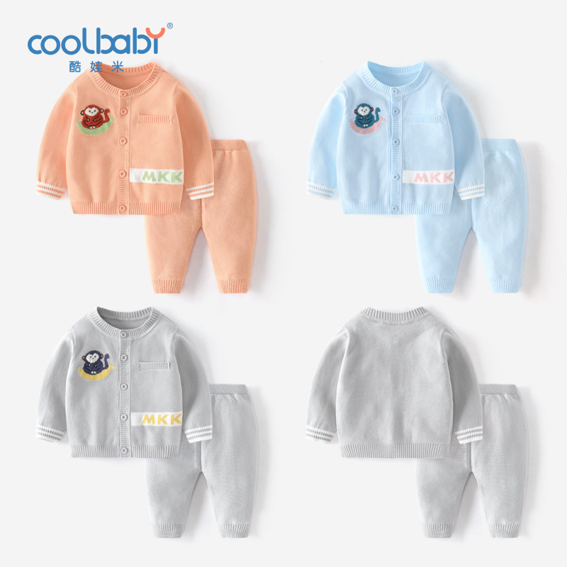 Roupas de bebê camisola terno gaze roupas primavera outono bebê malhas outono roupas casaco do bebê da criança das mulhe