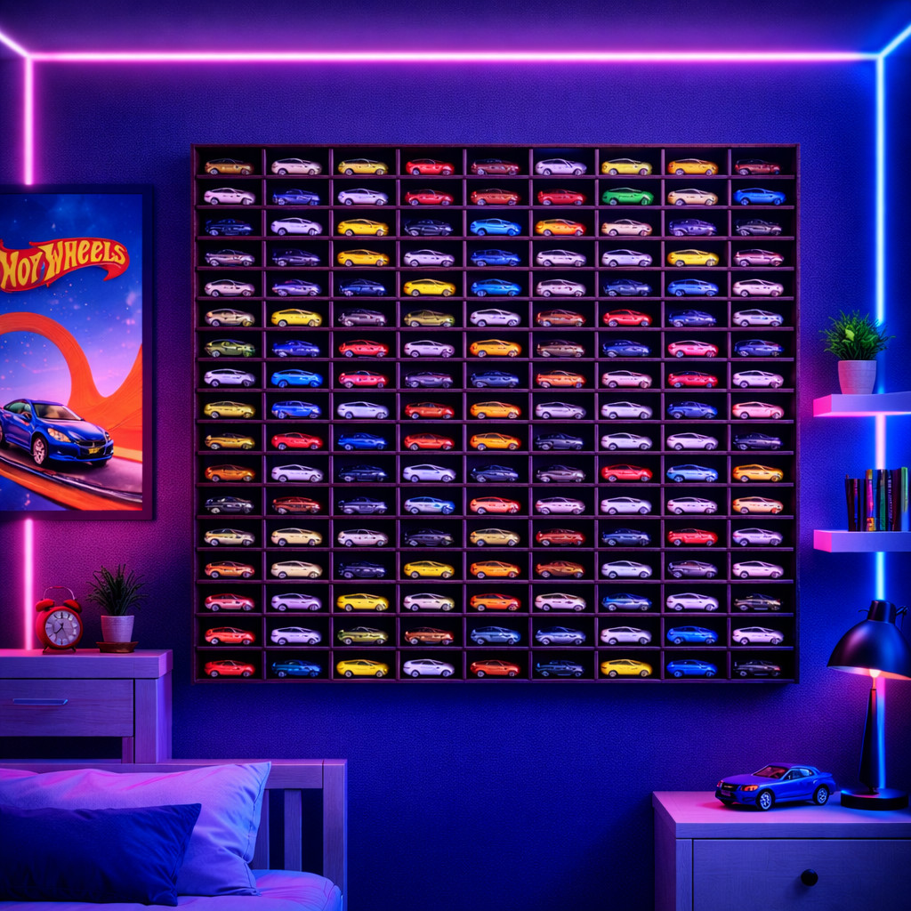 Organizador de Carrinhos em MDF para 105 Unidades | Expositor Mini Carros em Oferta na Shopee