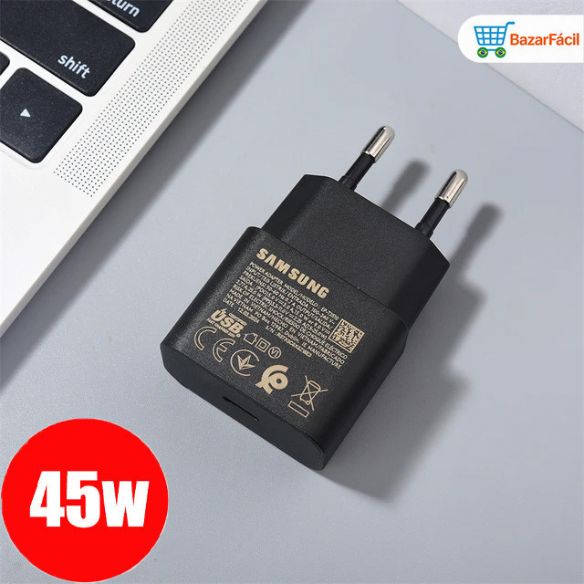Carregador Rápido 45W Tipo-C Original com Eficiência Energética carregador para celular +cabo de carregamento