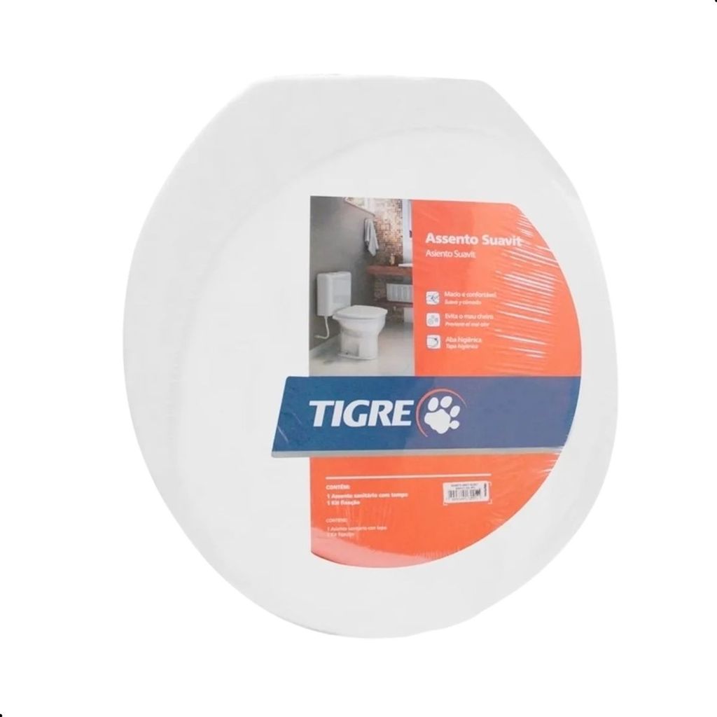 Assento Sanitário Almofadado Qualidade Oval Suavit Tigre Tampa Vaso Deca Celite Icasa Universal