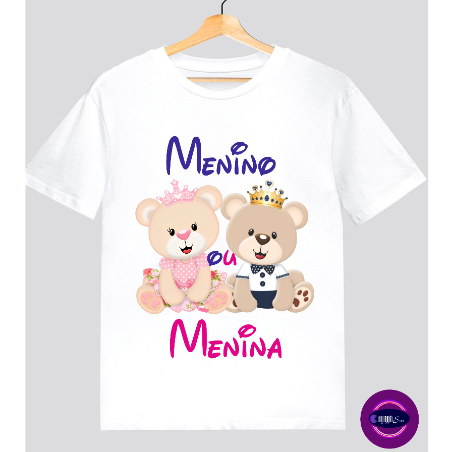 Camisa Camiseta Chá de Revelação Menino Ou Menina Blusa Personalizada