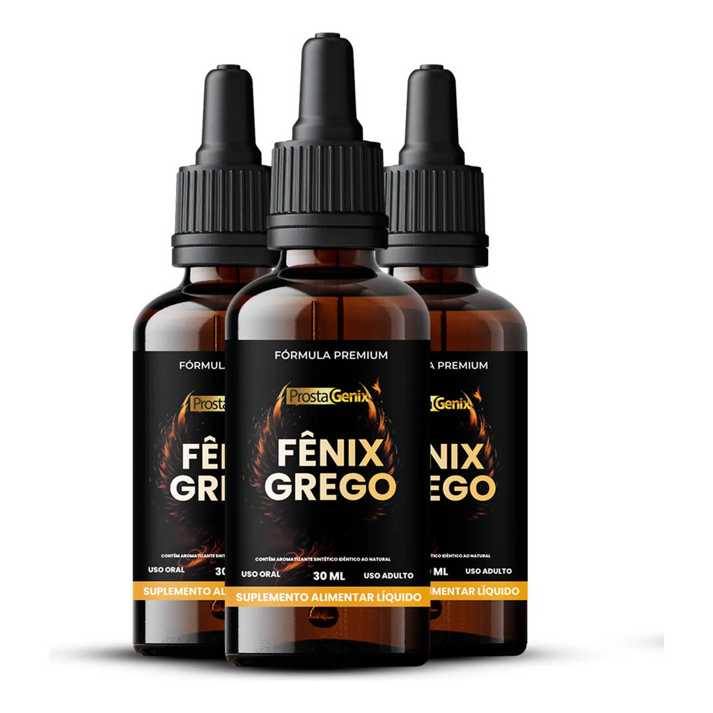 3x Fenix Grego Gotas 30ml Original - Formula Avançada