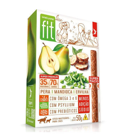 Petisco Spin Pet Fit para Cães Sabor Pera, Mandioca e Ervilha 50g.