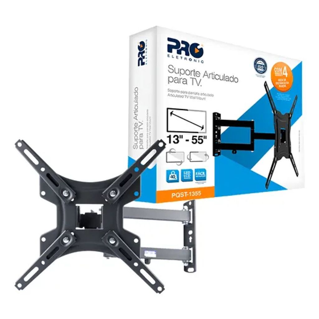 Suporte Articulado para Tv 13 á 60 Polegadas LCD E LED 4 Movimentos PQST-1355