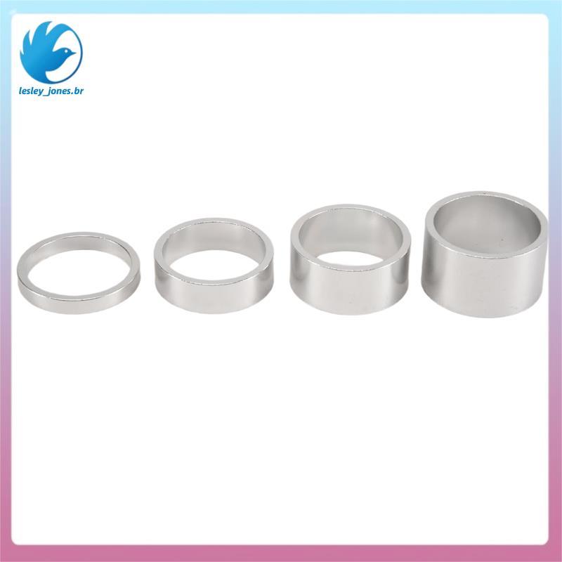 [lesley_jones.br] 4 Pçs/Set 5/10/15/20mm Liga De Alumínio Headset Haste Espaçador MTB 28.6mm Tampa Arruela Garfo Para Bi