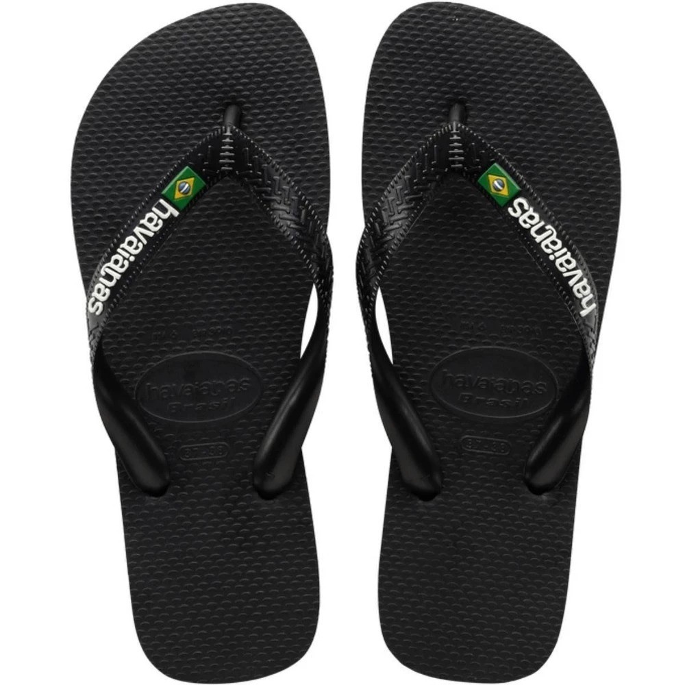 Chinelo Havaianas Brasil Preto Original Unissex Confortável Leve Solado Antiderrapante Borracha Resistente Casual Praia