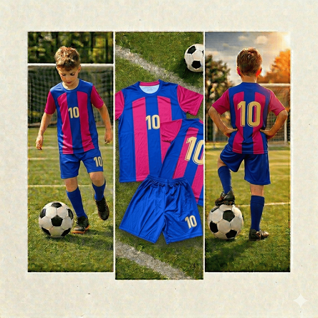 Conjunto Futebol Infantil Camisa Short Masculino Leve Para Treino
