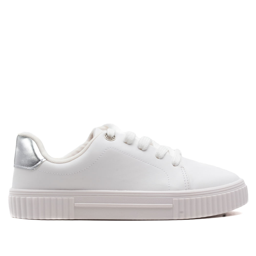 Tênis Feminino Vizzano com Detalhe Metalizado Branco