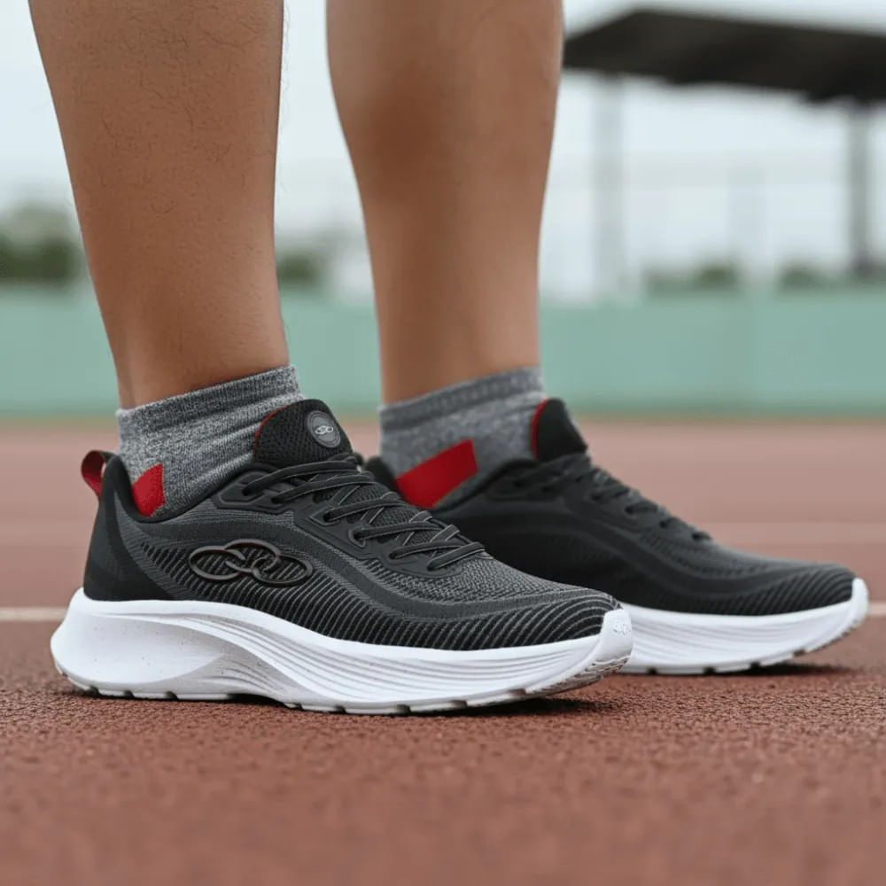 Tênis Masculino Olympikus Conex 352 Preto/Branco