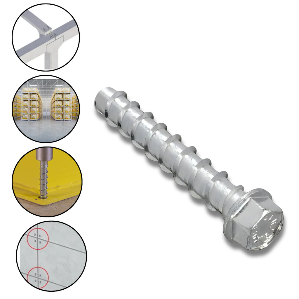 Parafuso Chumbador Hardbolt 40 Peças Galvanizado M12x75mm 3/4 Resistente Oferta Original