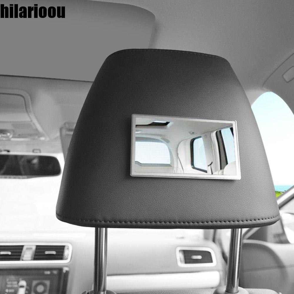 Espelho De Viseira De Sombreamento Solar HILARIOOU , Maquiagem Autoadesivo De Aço Inoxidável Para Carro , Sem Distorção