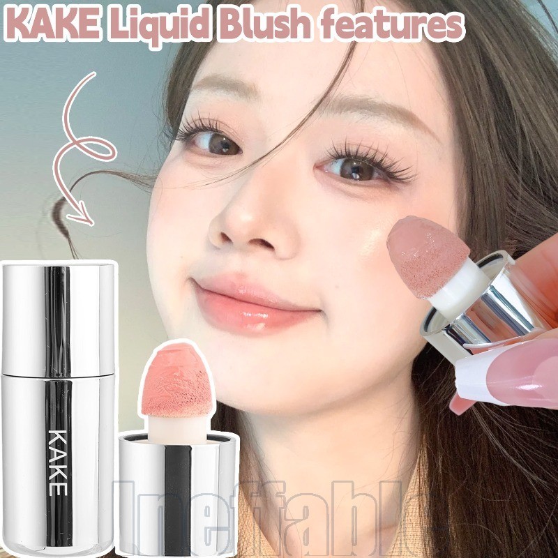 4-1Pc Liquid Blush-Sponge Head Stick-Velvet Matte Natural Duradouro-Cream-Bastão De Maquiagem Facial-Cosméticos Para Con