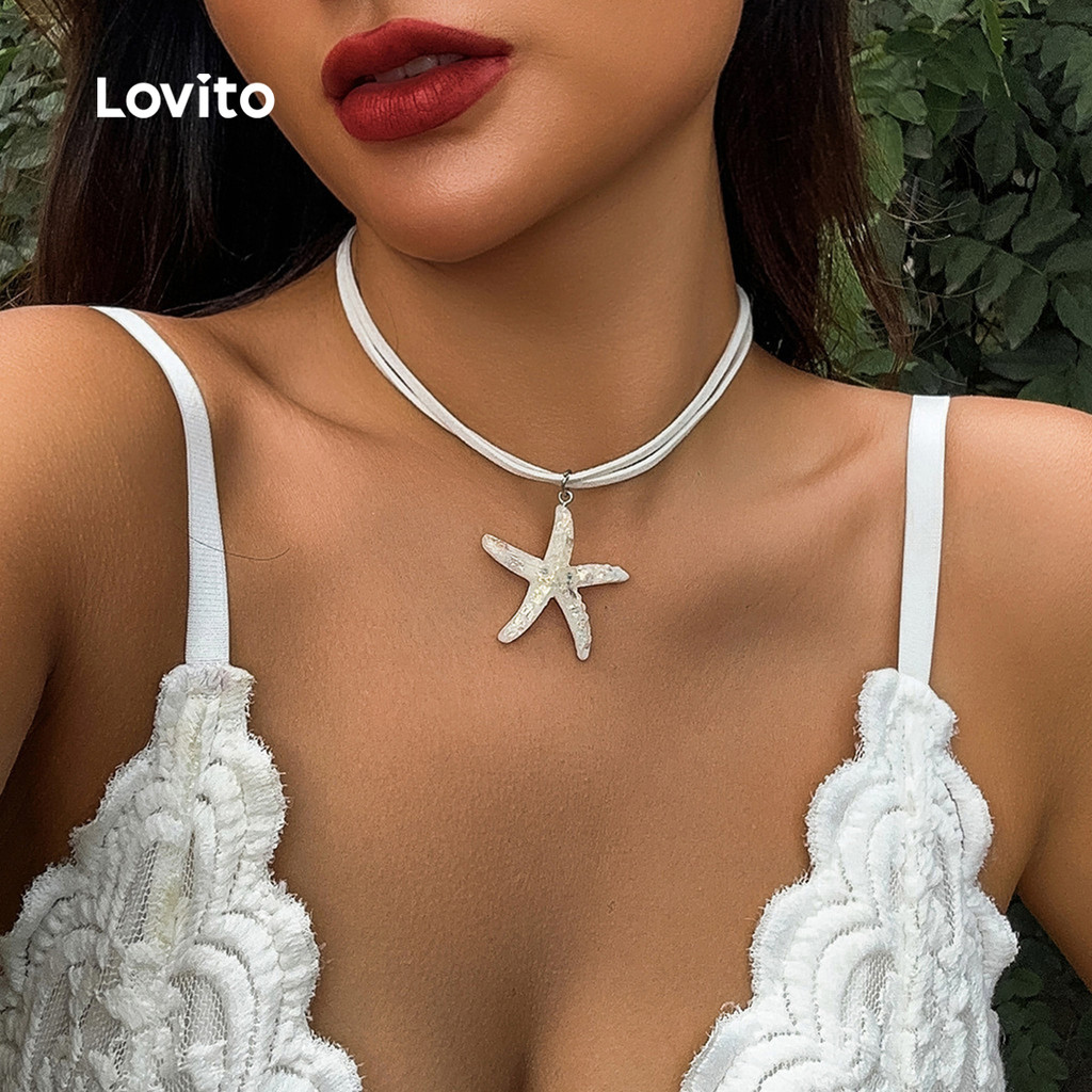 Lovito Colares Estilo resort LCS28A294 em Oferta na Shopee