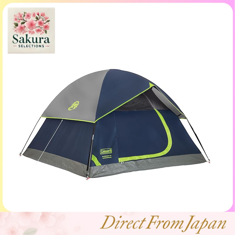 Coleman Sundome Camping Tent with Rainfly for 2/3/4/6 People, Weather-Resistant Shelter, Set Up in 10 Minutes, Ideal for Camping, Festivals, Backyard, and Overnight Stays.