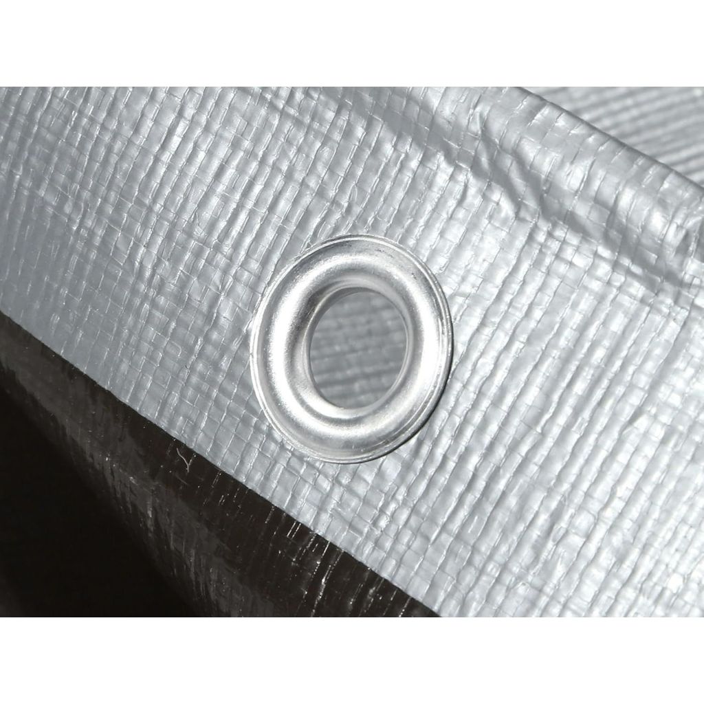 Lona Multiuso Cobre Fácil Preto/Prata 4x3m 200 Micras Reforçada Impermeável e Com Proteção UV