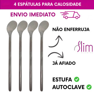 Kit com 04 Espátula para Calosidade aço inoxidável em Oferta na Shopee