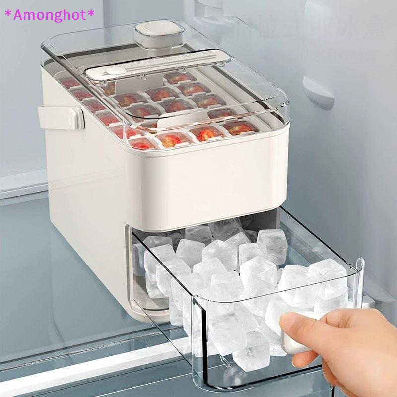 Entrehot > Máquina De Gelo 28/56 Cubos Com Prensa Fácil-Camada Dupla , Design Portátil De , Armazenamento Doméstico Novo