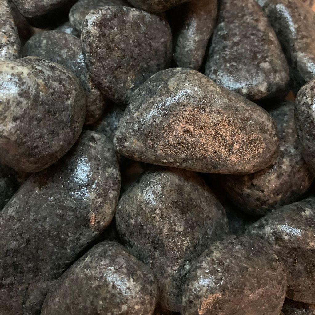 Pedra Preta Para Jardim Decoração Vaso Caminho Fonte Suculentas Seixo Rolado Dolomita 6 KG