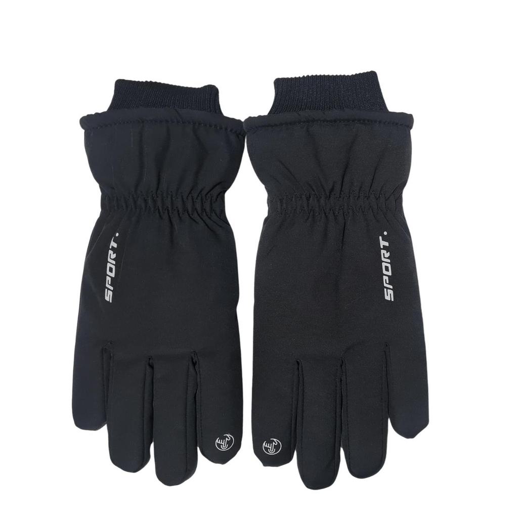 Luva Moto Térmica Aveludada Resistente à Chuva Ajuste Punho