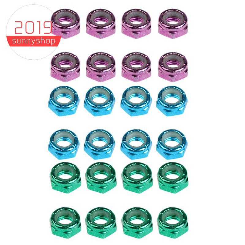 [Bestseller S] 24 Unidades De Parafuso De Eixo De Roda De Caminhão De Skate Porcas Acessórios De Hardware Longboard