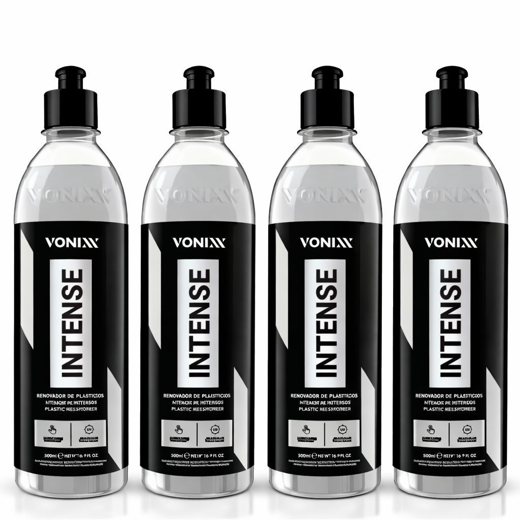 Kit 4 Renovador De Plásticos Internos Intense 500ml Vonixx