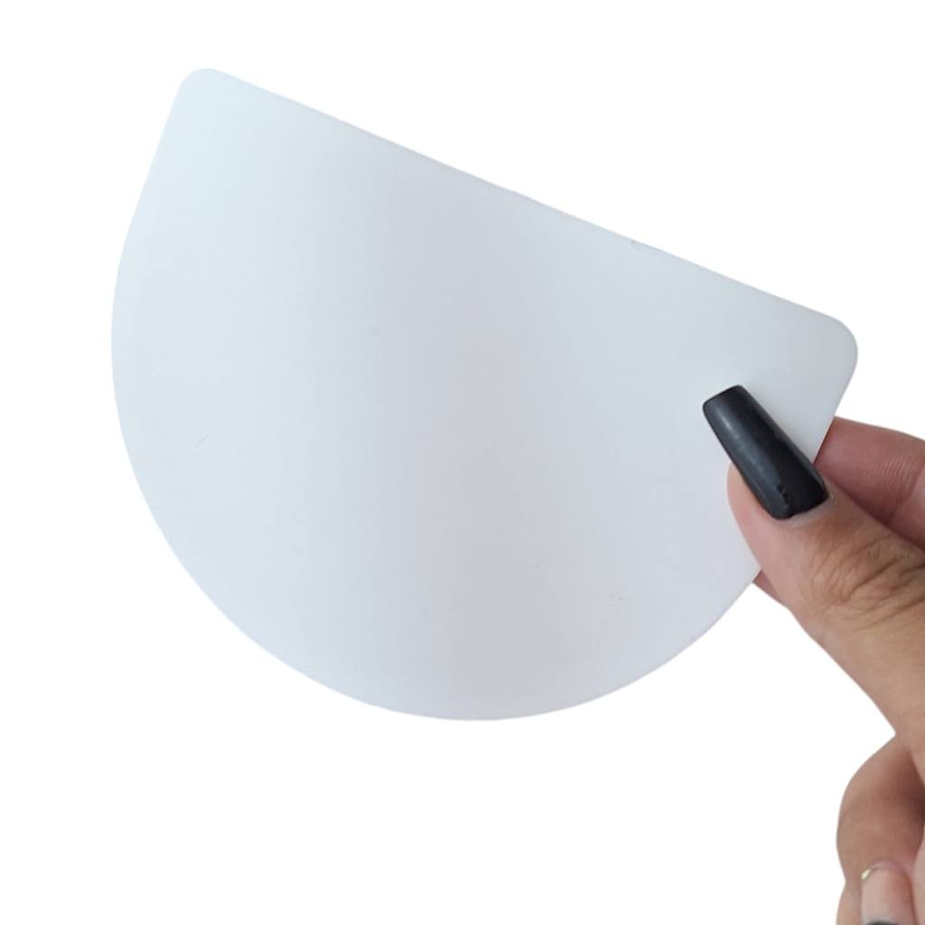 ESPATULA RASPADOR MEIA LUA 12x2x9CM ESPATULA DECORAÇAO NIVELADOR DE CHANTILLY EM POLIPROPILENO RF-06