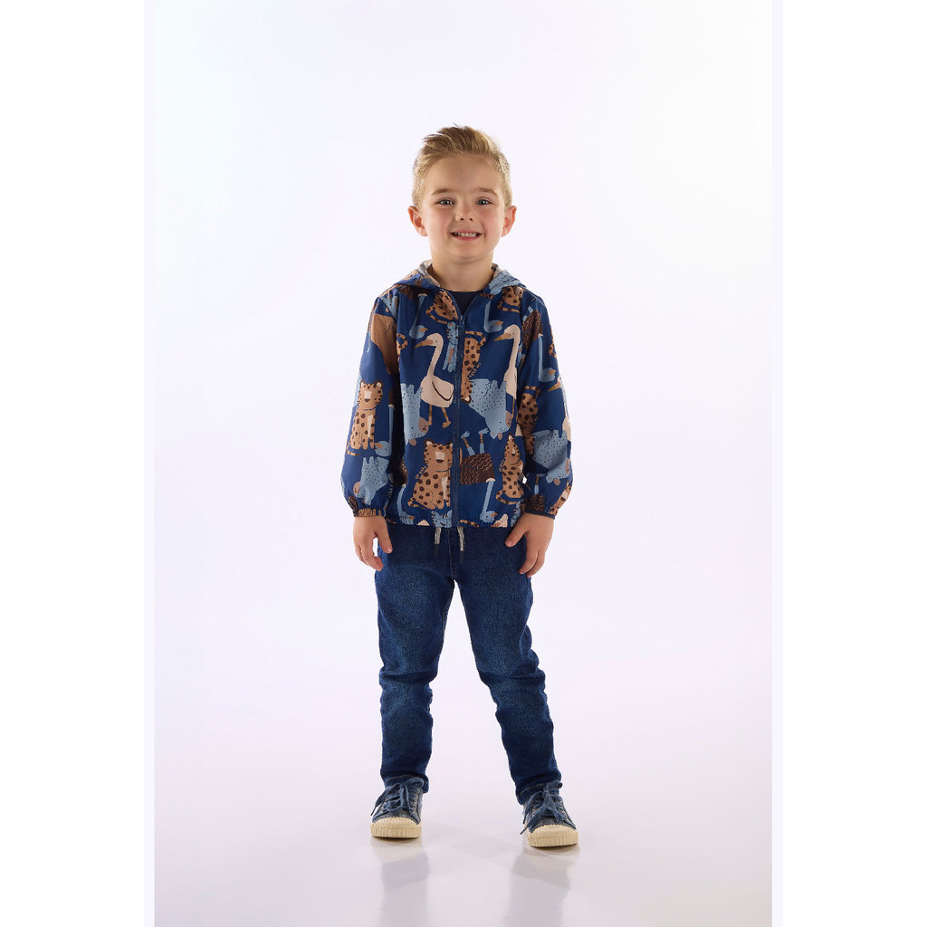 Jaqueta Corta-Vento Animais Up Baby em Oferta na Shopee