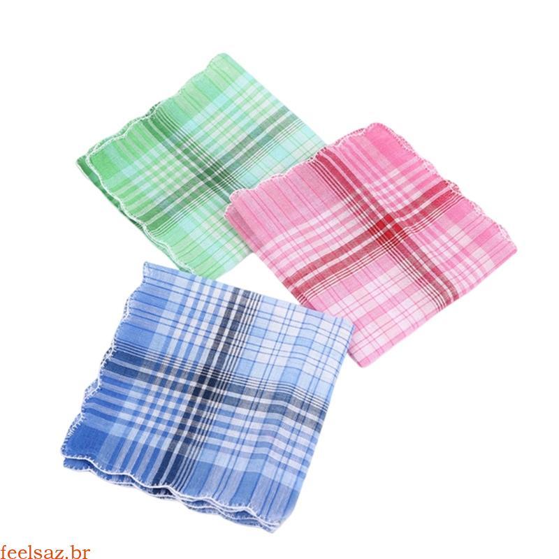 feelsaz Lenço Absorvente Toalha Quadrada Macia Homem Bandana Simples Lenços