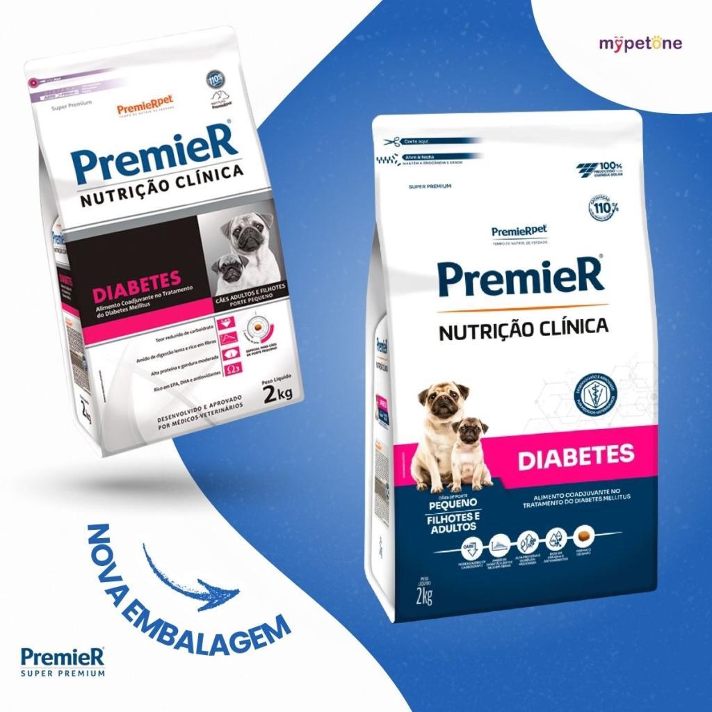 KIt com 2 Ração Nutrição Clínica Diabetes Cães Pequeno Porte 2kg — imagem 2 de 2