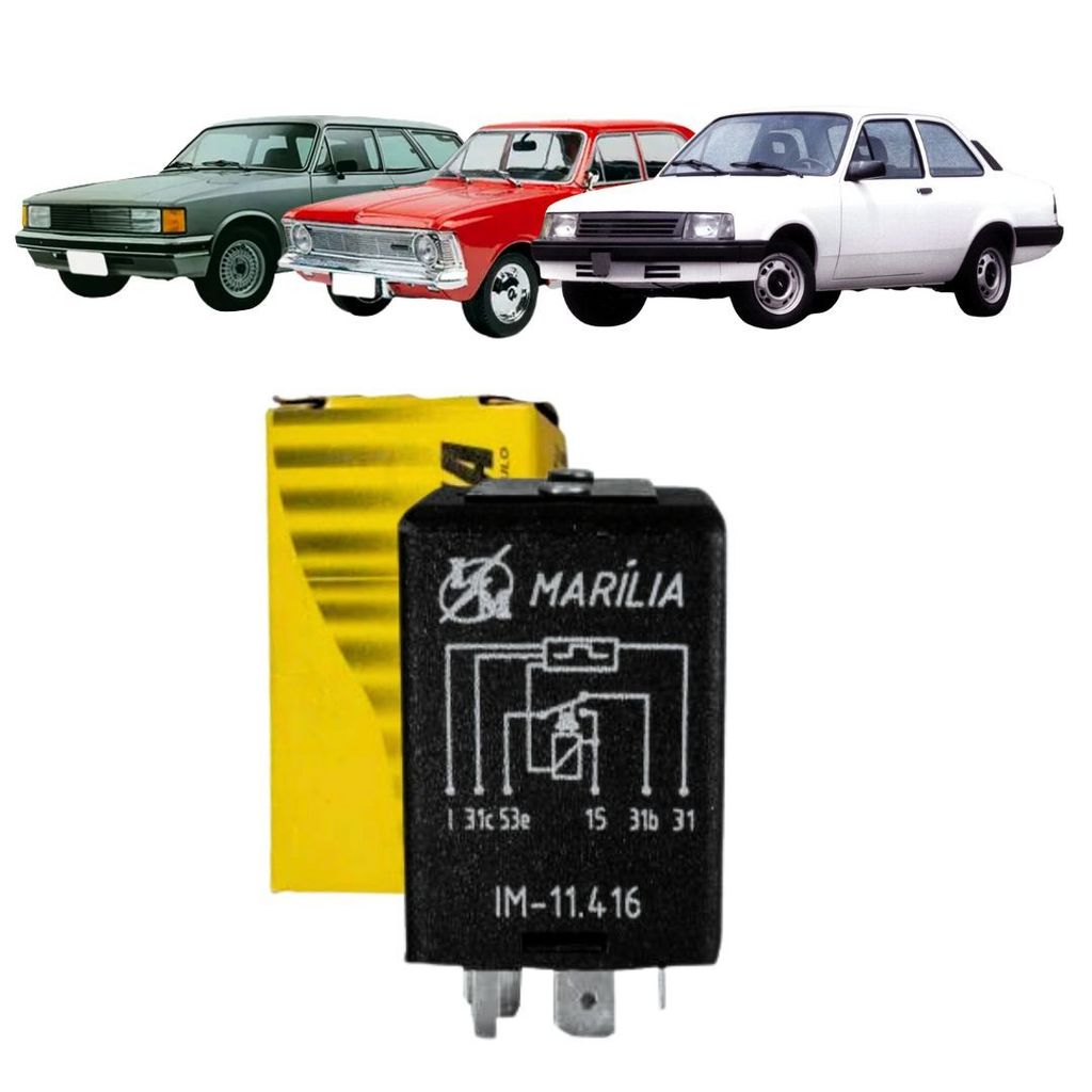 RELE TEMPORIZADOR DO LIMPADOR 12V 6T PARA CHEVROLET CHEVETTE CARAVAN OPALA CAMINHONETES - MARILIA